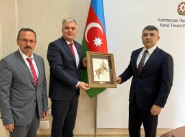 ECOSA ve TSÜAB Başkanı Yıldıray Gençer Azerbaycan Tarım Bakanı Sayın Inam Karimov’u Makamında Ziyaret Etti.